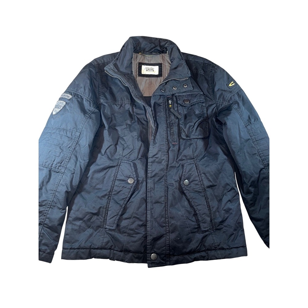Camel Active Mens Dark Gray Full Zip Jacket Quilted Size Small‎ Premium Casual